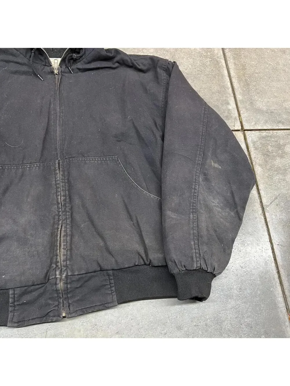 vintage yukon trail faded black carhartt style workwear jacket size xl